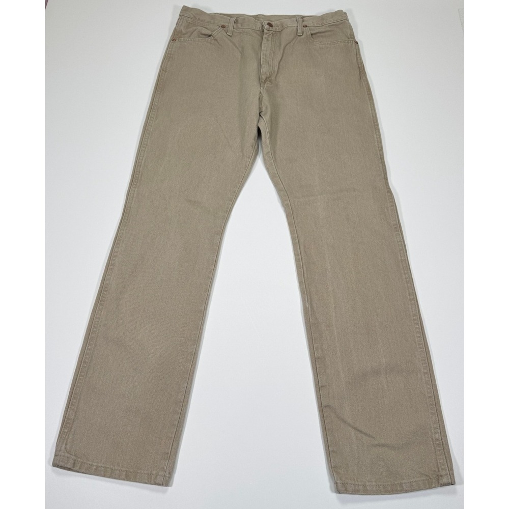 Wrangler 13MWZTN Cowboy Cut Jeans Men's 36x36 Tan Cotton Western Rodeo